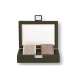Coffret Cartes - Cuir - Effet Alligator