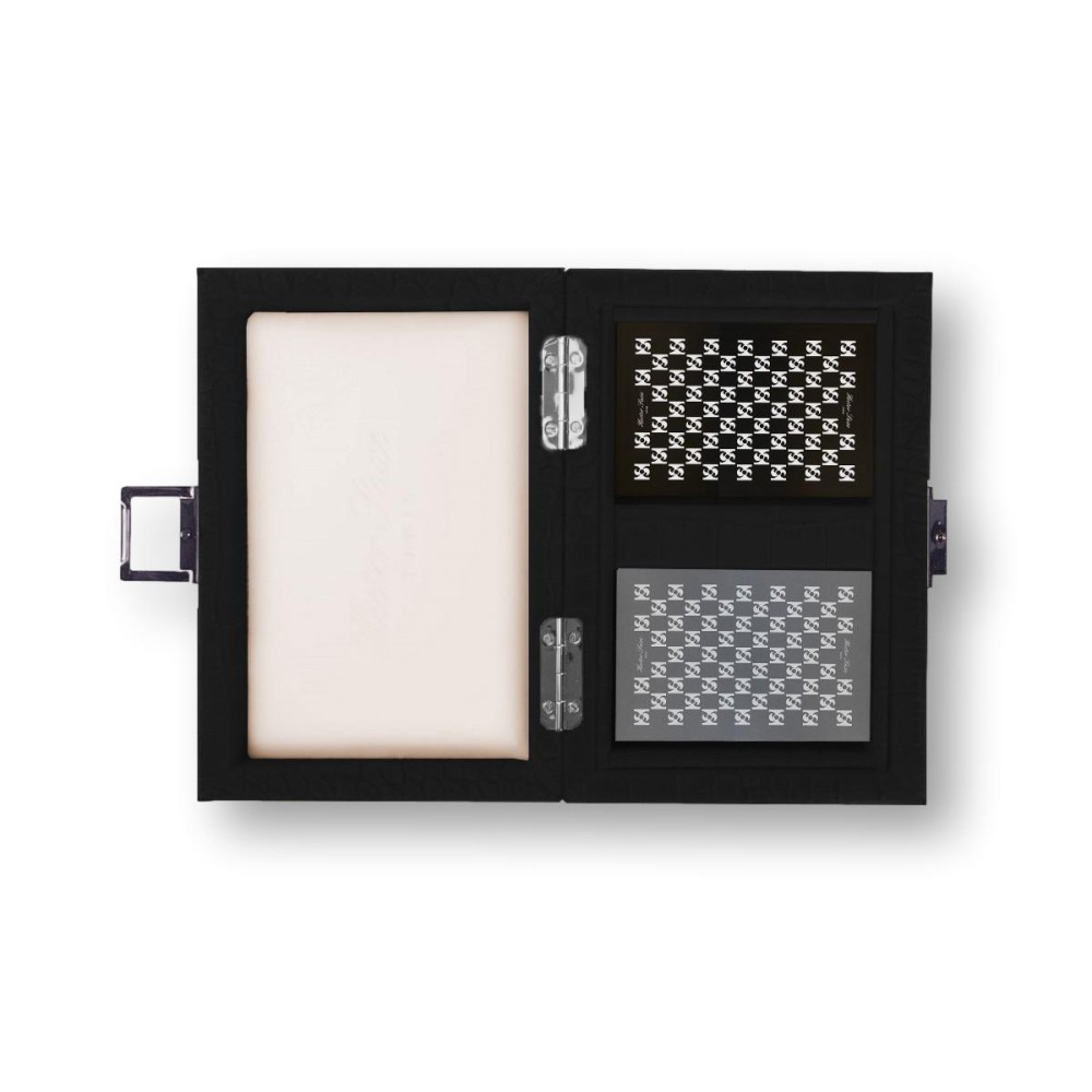 Coffret Cartes - Cuir - Effet Alligator