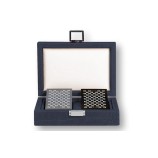 Coffret Cartes - Cuir - Effet Alligator
