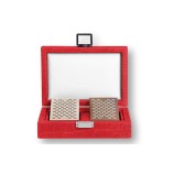 Coffret Cartes - Cuir - Effet Alligator