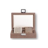 Coffret Cartes - Cuir - Effet Alligator