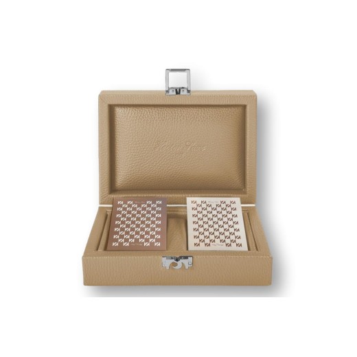 Coffret Cartes - Cuir - Effet Buffle