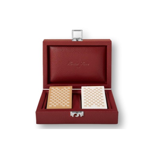 Coffret Cartes - Cuir - Effet Buffle