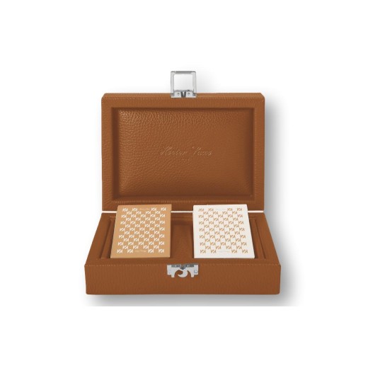 Coffret Cartes - Cuir - Effet Buffle