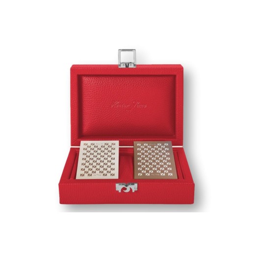 Coffret Cartes - Cuir - Effet Buffle