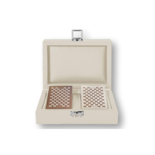 Coffret Cartes - Cuir - Effet Buffle