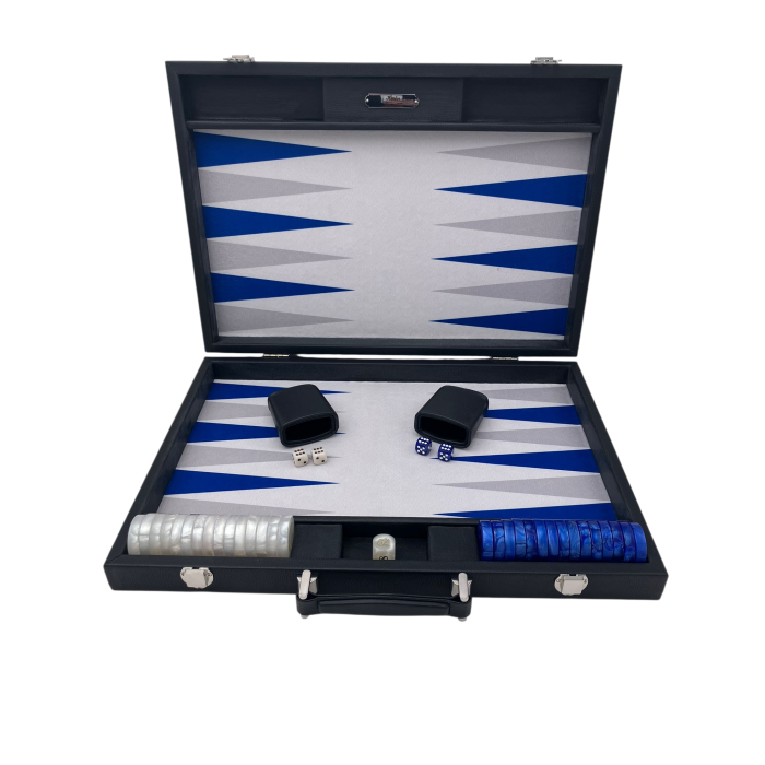 Backgammon Hector Saxe toile noire lisse