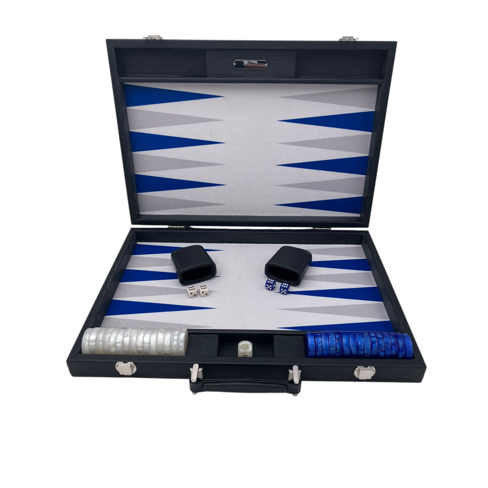 Backgammon Hector Saxe toile noire lisse