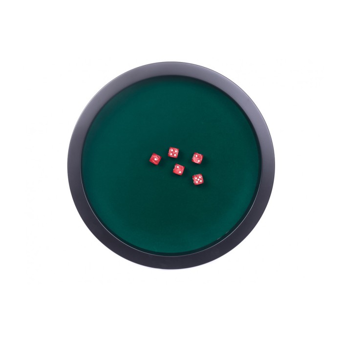 Round Leather Dice Tray Felt