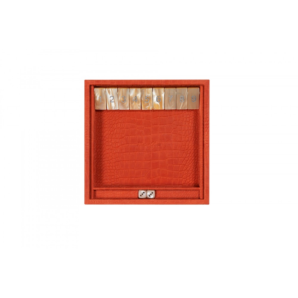 Alligator Leather Shut the Box Game