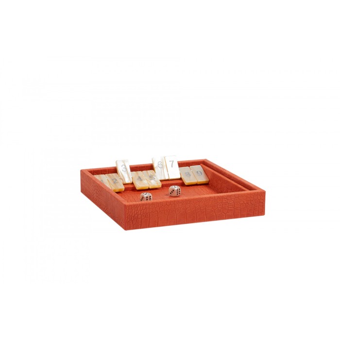 Alligator Leather Shut the Box Game