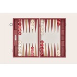 Backgammon Cuir Large Cremisi Beige | Hector Saxe|Astuce Genève