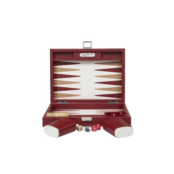 Leder-Backgammon - Büffel-Effekt - Kleine Größe