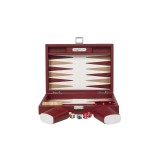 Backgammon Cuir Small Cremisi | Hector Saxe | L'Astuce Genève