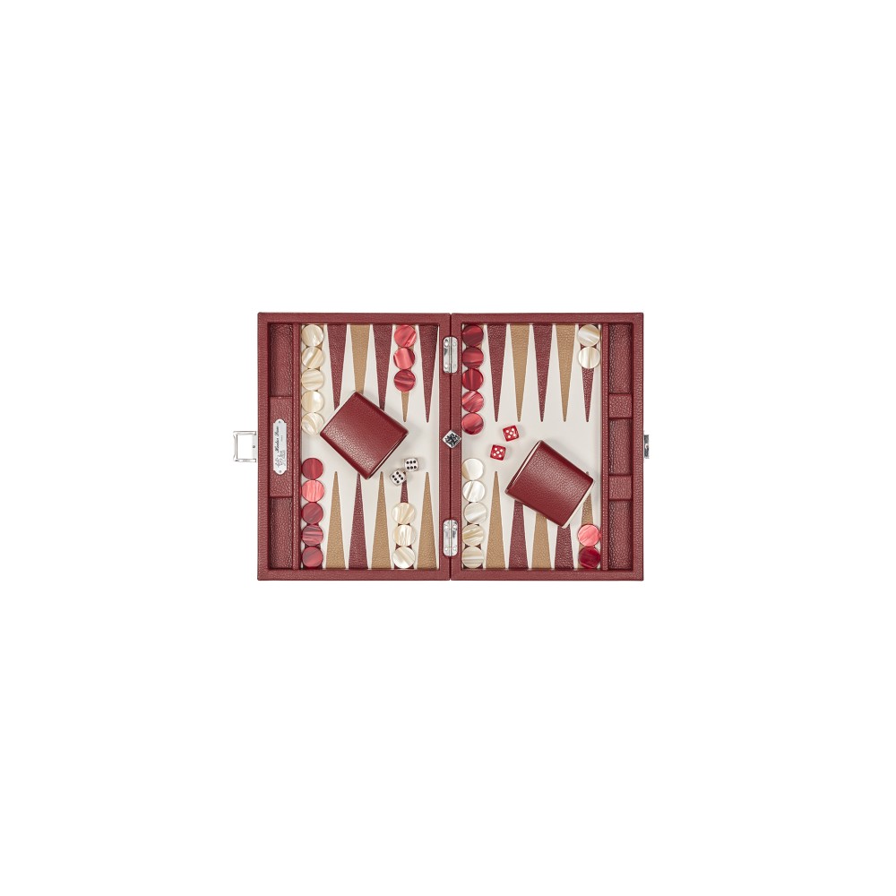 Leder-Backgammon - Büffel-Effekt - Kleine Größe