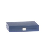 Backgammon Cuir Small Bleu de France | Hector Saxe|Astuce Genève