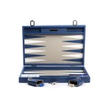 Backgammon Cuir Large Bleu de France | Hector Saxe|Astuce Genève