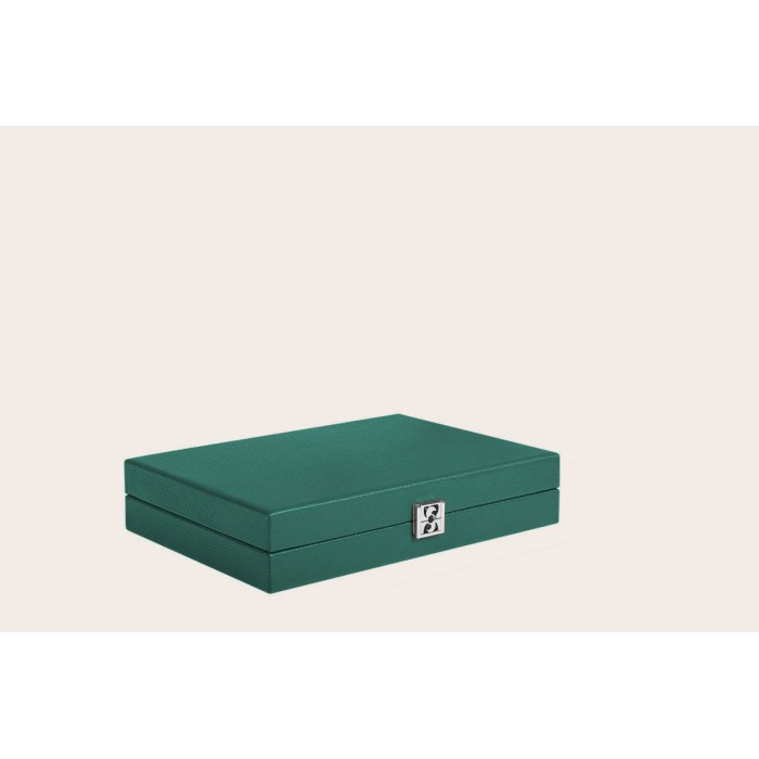 Buffalo Effect Leather Medium Backgammon - Iris Collection