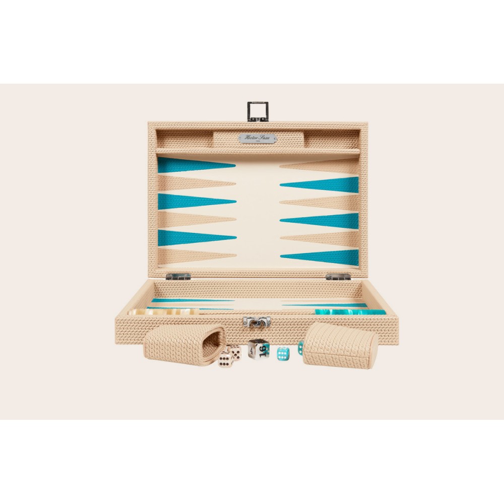 Chain Effect Leather Medium Backgammon