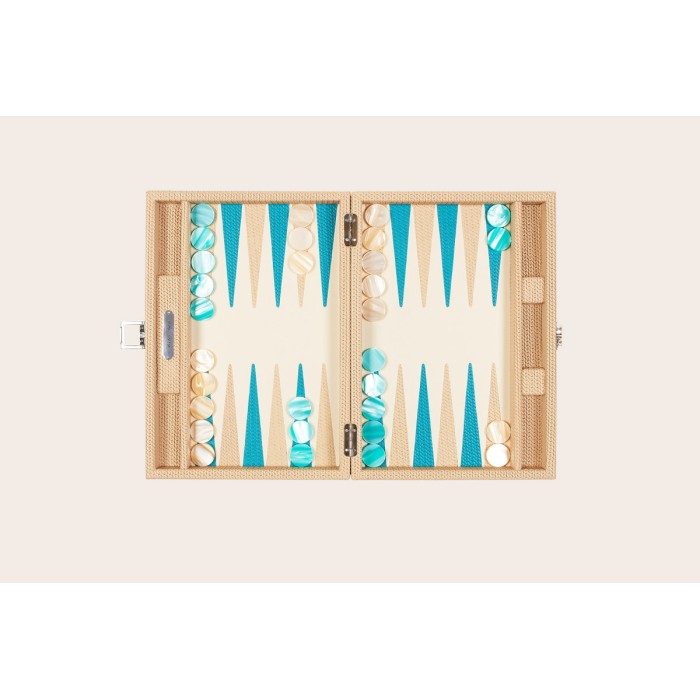 Chain Effect Leather Medium Backgammon