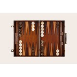 Backgammon Cuir Compétition Cognac | Hector Saxe|Astuce Genève