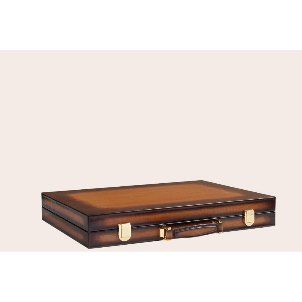 Backgammon Cuir Compétition Cognac | Hector Saxe|Astuce Genève
