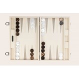 Leather Backgammon - Shagreen Effect - Large Size