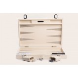 Leather Backgammon - Shagreen Effect - Large Size
