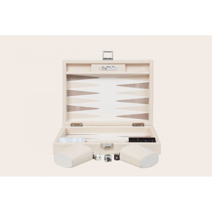 Backgammon-Leder - Galuchat-Effekt - Kleines Format