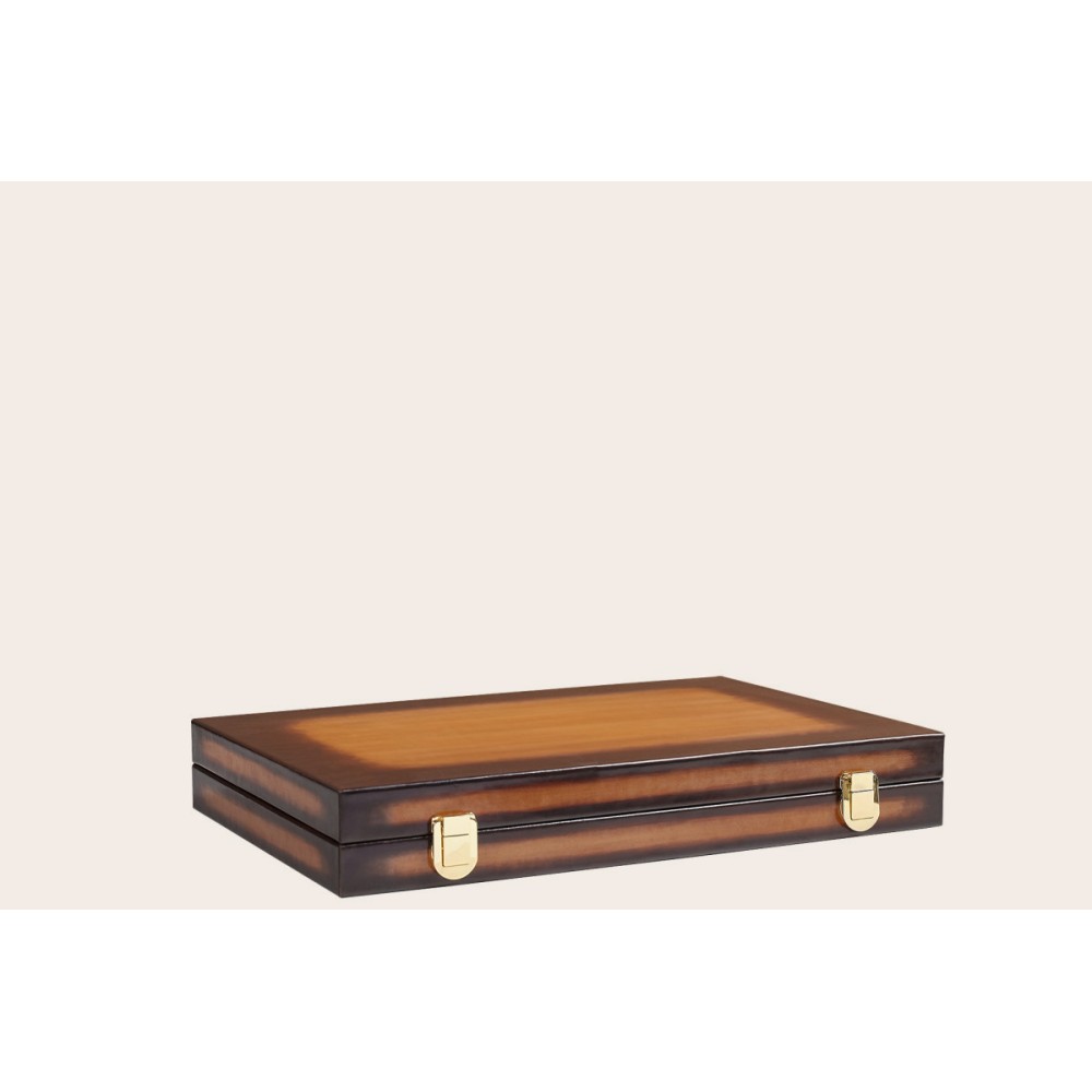 Patina-Effekt Leder Backgammon Large
