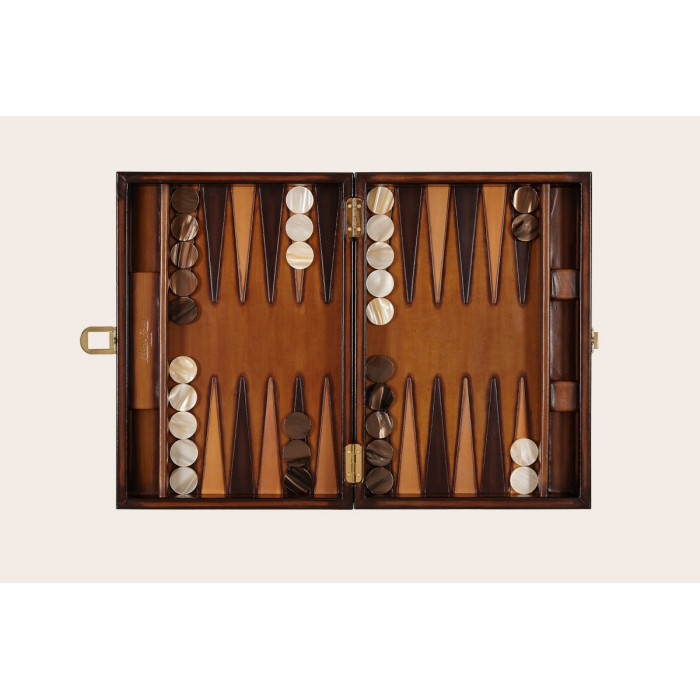 Backgammon Leather - Patinated Effect - Medium Format