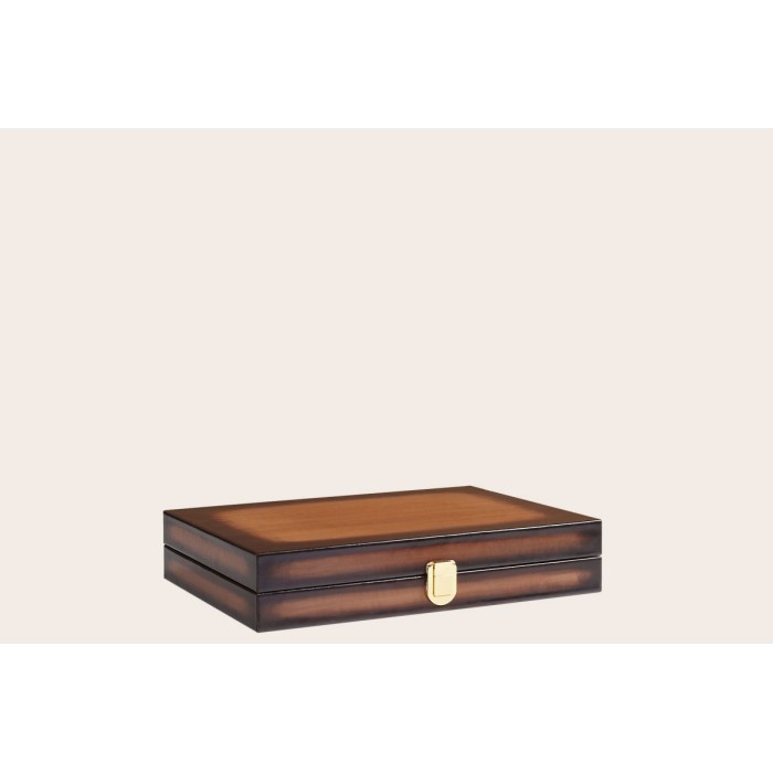 Pelle backgammon - effetto patinato - Formato medio
