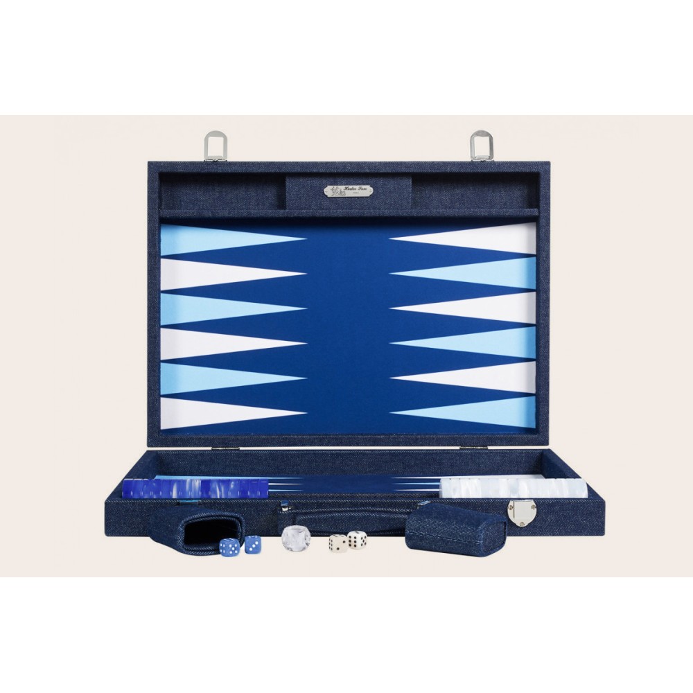 Canvas Backgammon - Denim Style - Competition Size