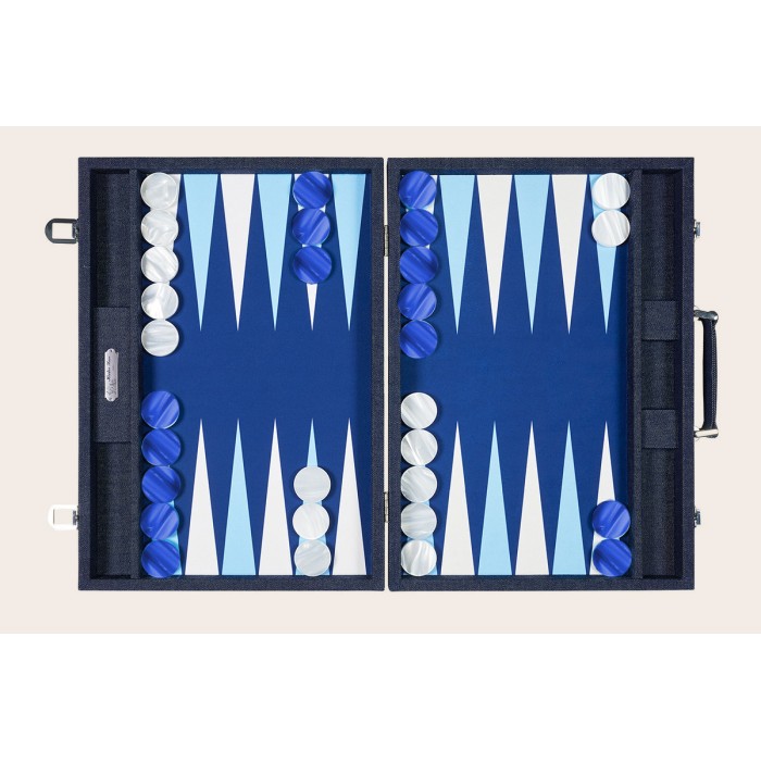 Leinwand-Backgammon - Jeans-Stil - Turnierserie