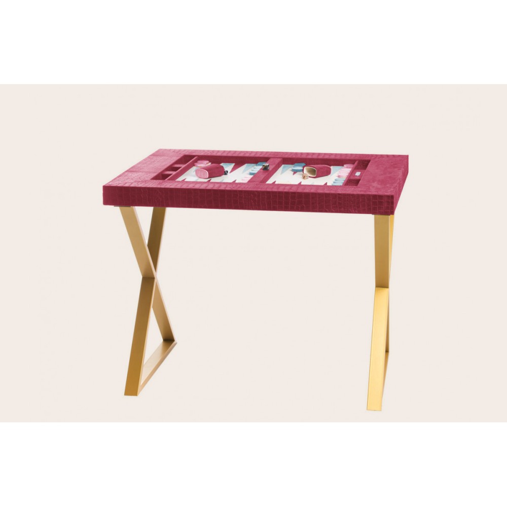 Tavolo Backgammon Pelle Alligatore