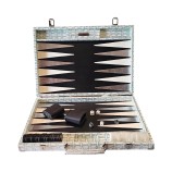 Kigali Kroko-Optik Leder Backgammon