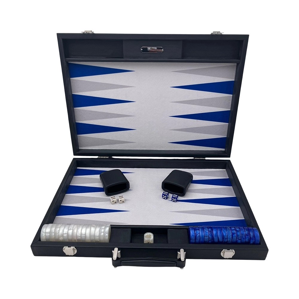 Backgammon Hector Saxe toile noire lisse | Hector Saxe | L'Astuce Genève