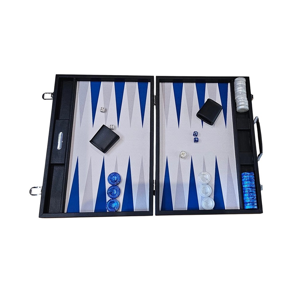 Backgammon Hector Saxe toile noire lisse | Hector Saxe | L'Astuce Genève