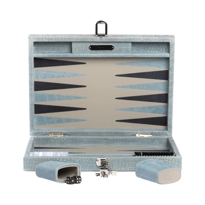 Backgammon Medium Alligator Ciel