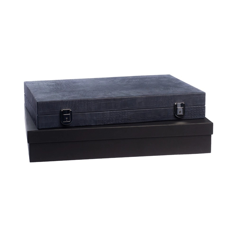 Alligator-Leder Backgammon Large