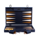 Backgammon Large Denim Intérieur Bleu