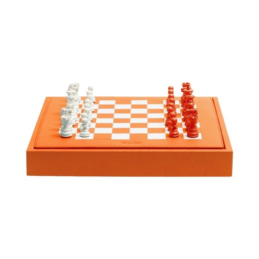 Schachspiel Büffelleder Box