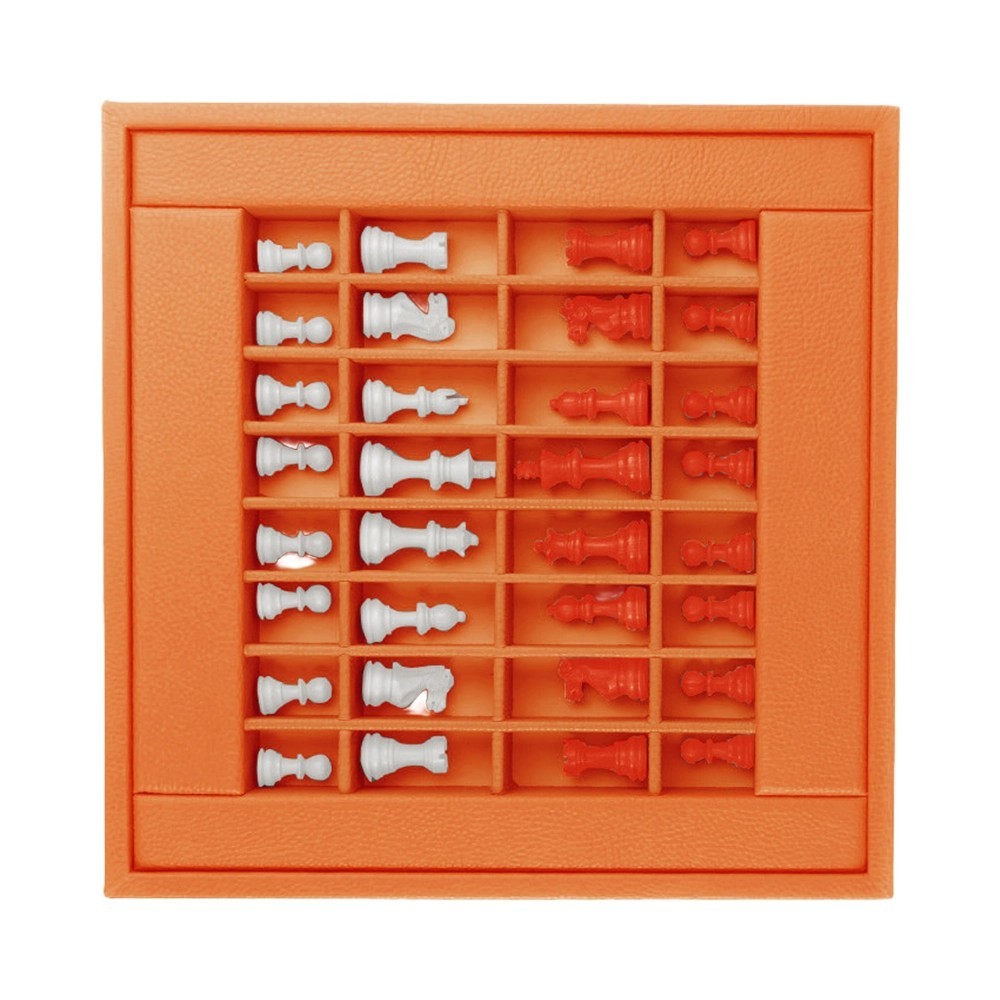 Schachspiel Büffelleder Box