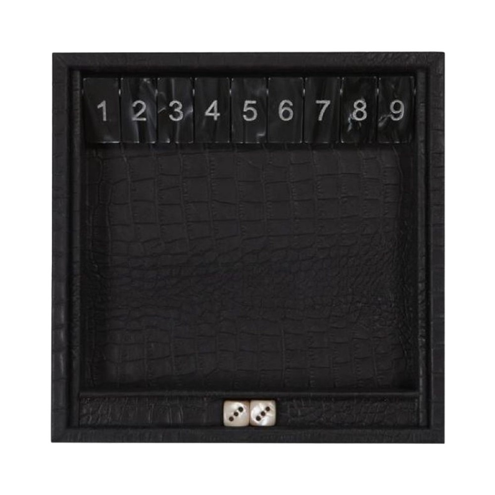 Leather Shut The Box Game
