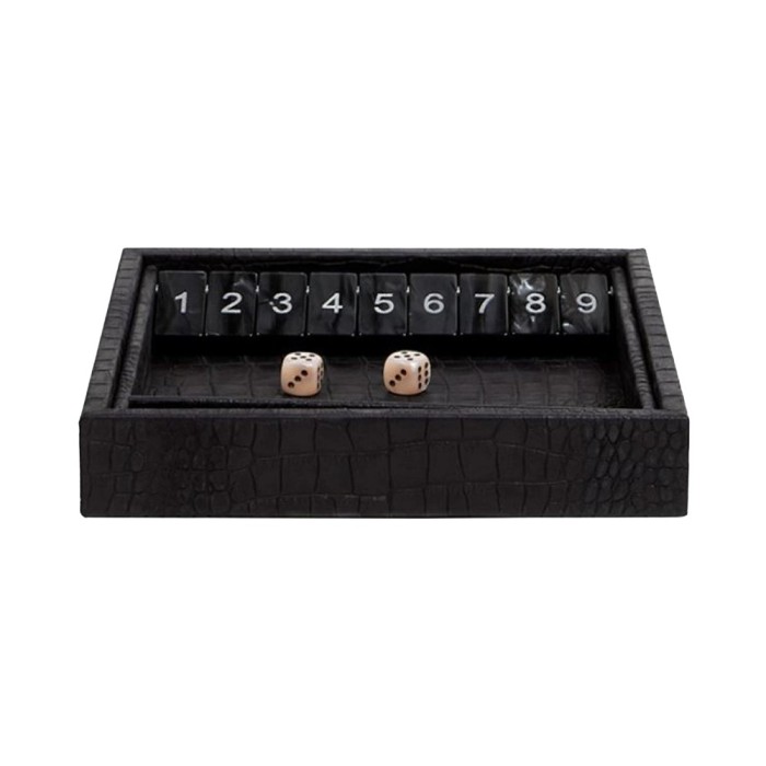 Leather Shut The Box Game