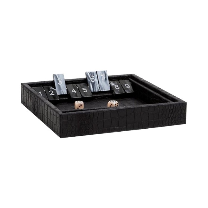 Leather Shut The Box Game