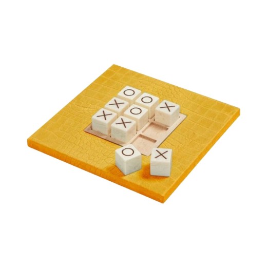 Tic Tac Toe Cuir Moutarde