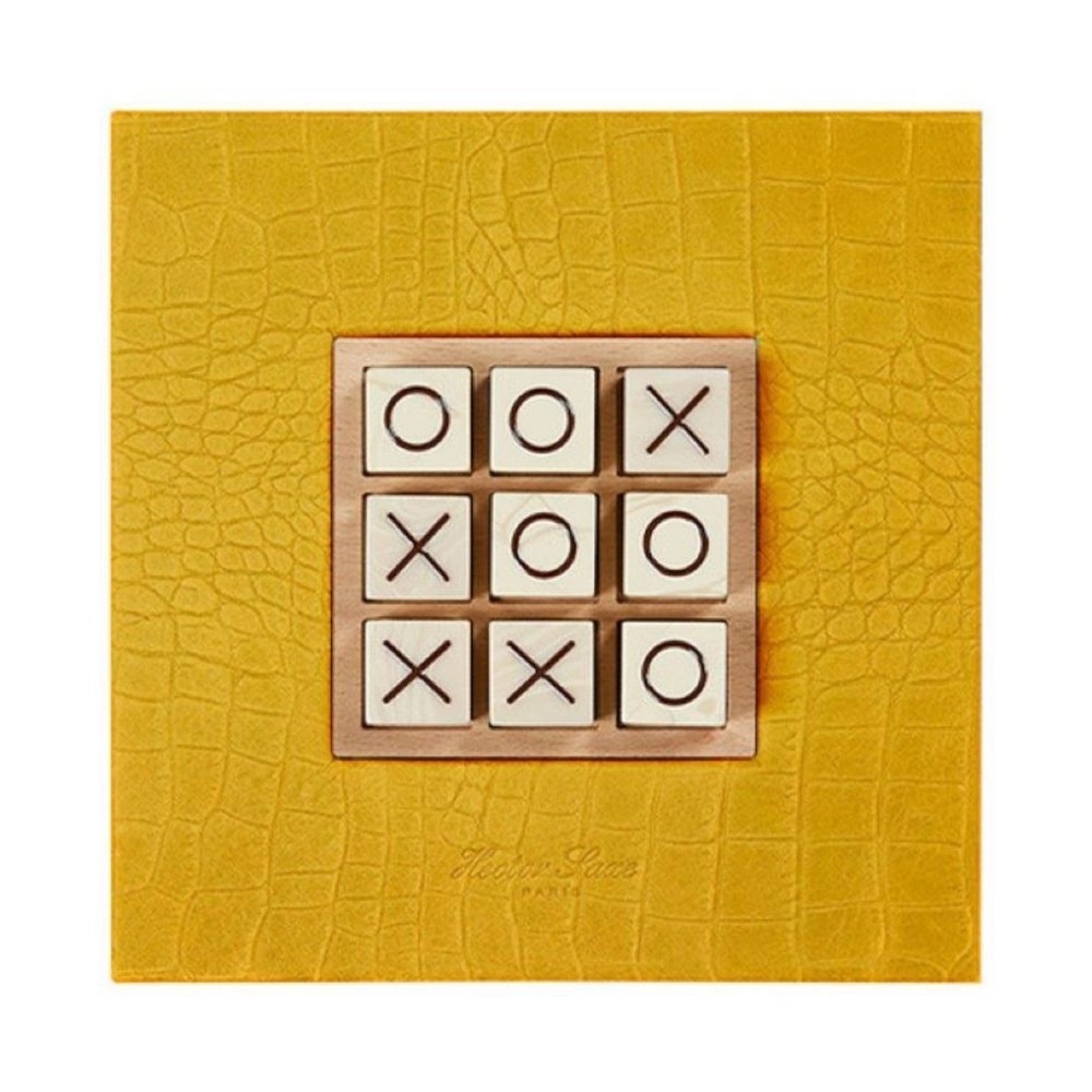 Tic Tac Toe Cuir Moutarde