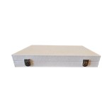 Backgammon Leder breit weiß